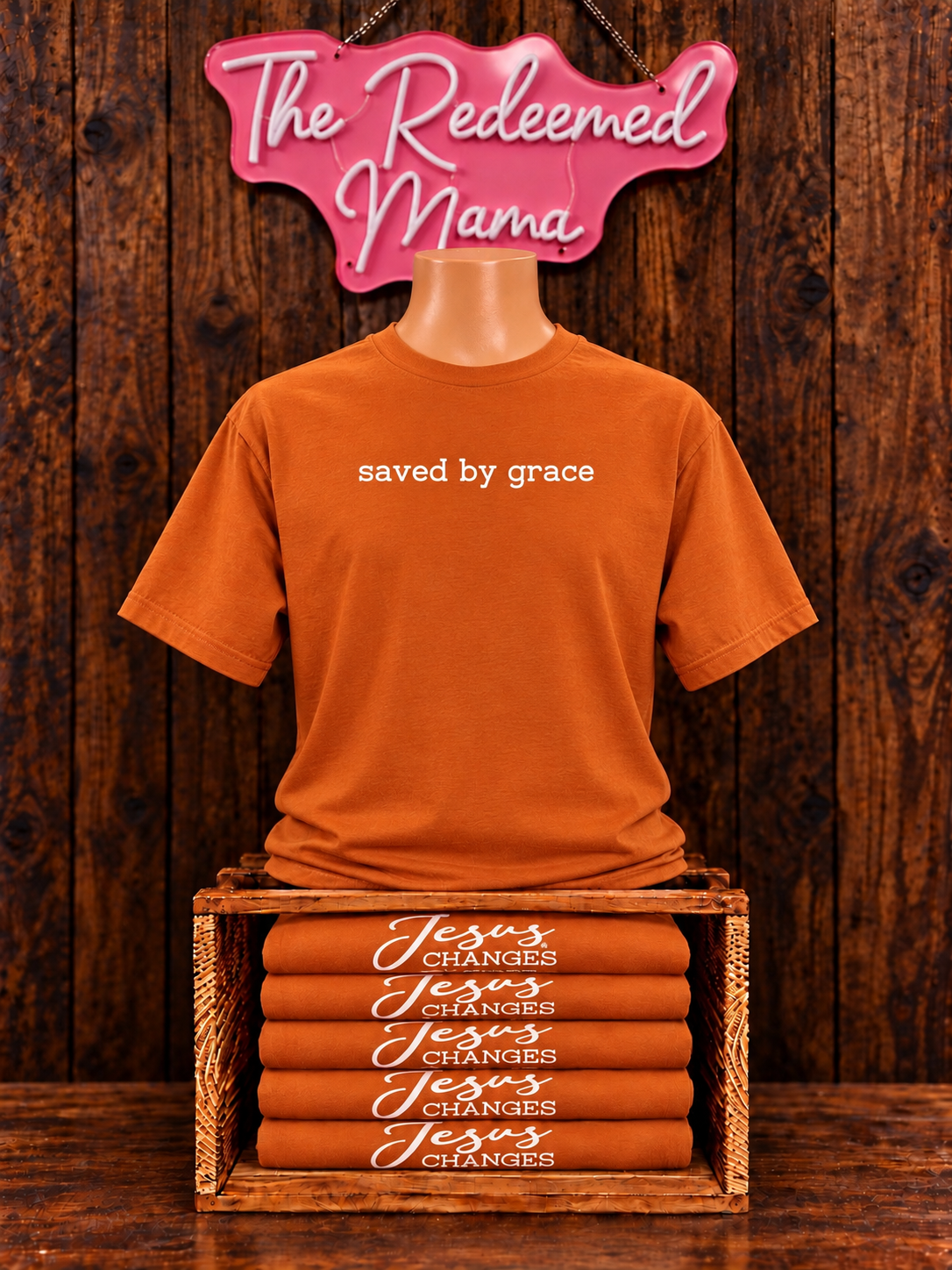 Model wearing the Jesus Changes Everything tee
